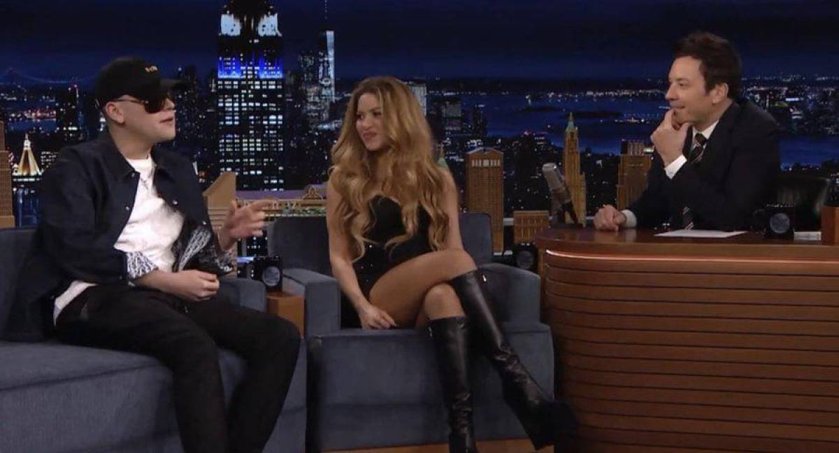 Imperdibles fotos de Shakira y Bizarrap en el show de Jimmy Fallon