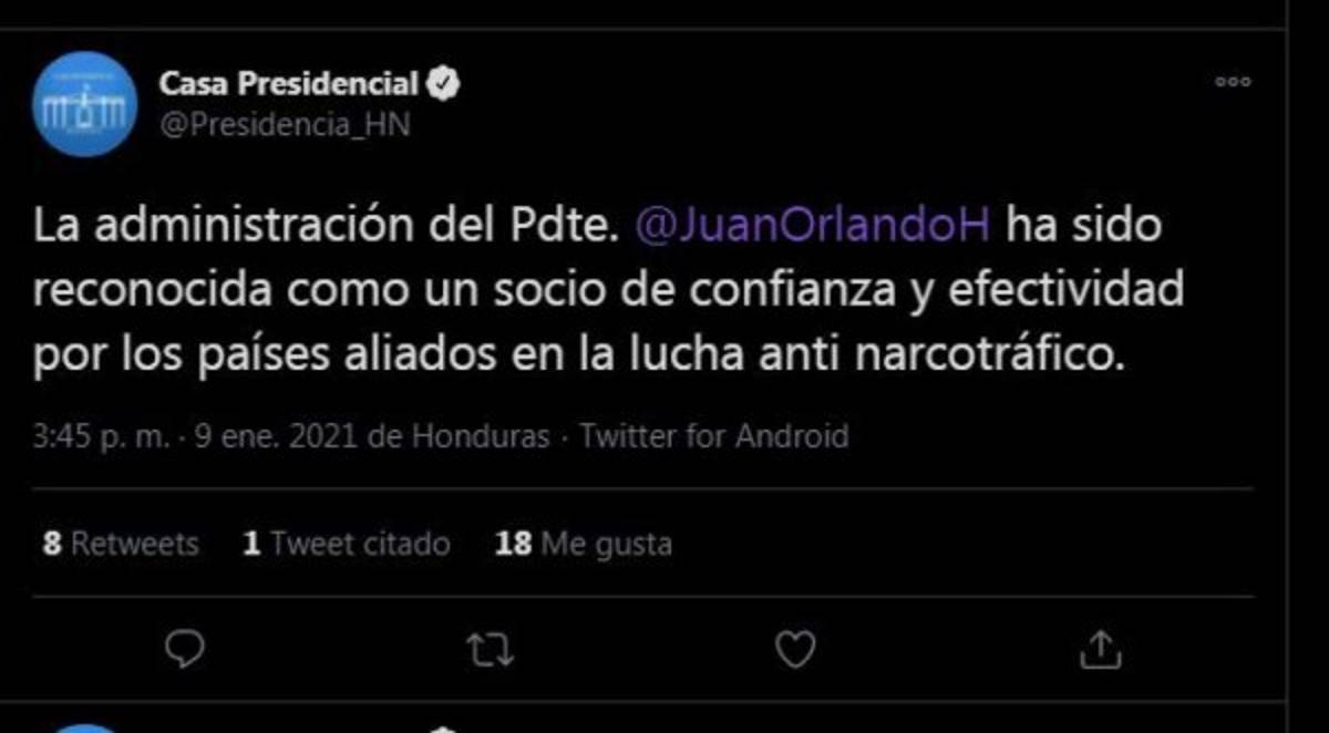 Casa Presidencial ante acusación de fiscales de EEUU: Es 100% falso y parece estar basado en mentiras