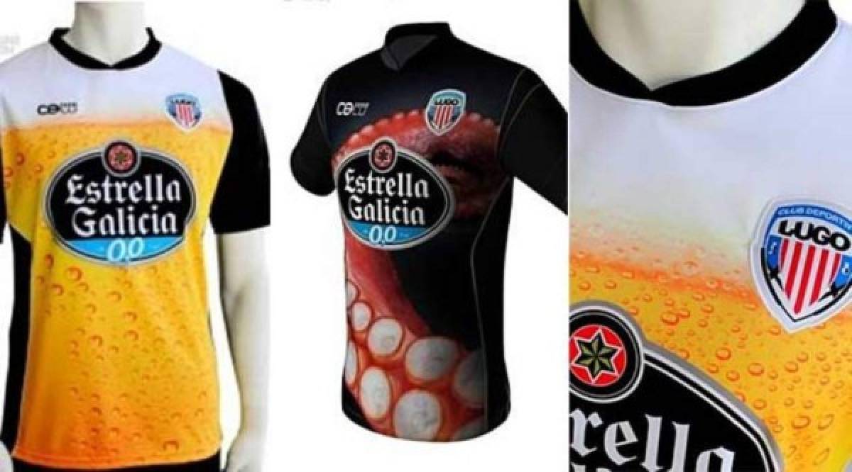 El Club Deportivo Lugo estrena camiseta con cerveza y pulpo