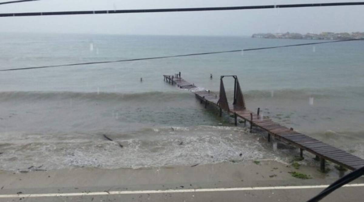 VIDEO: Así es el paso de la tormenta Earl por Roatán