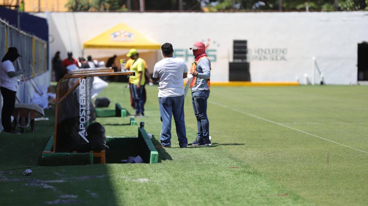 Así ‘pulen’ el Morazán previo al clásico entre Real España y Olimpia Así ‘pulen’ el Morazán previo al clásico entre Real España y Olimpia