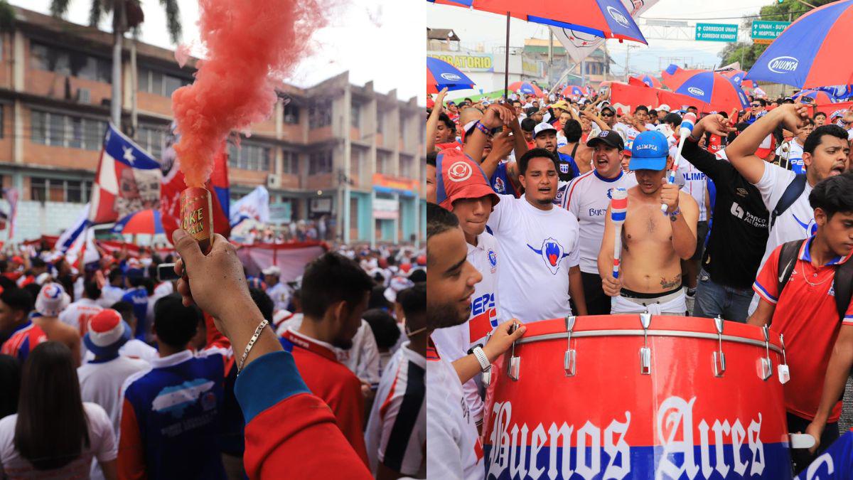 Con gran carnaval, Ultra Fiel pone la fiesta en la final entre Olimpia y Olancho FC