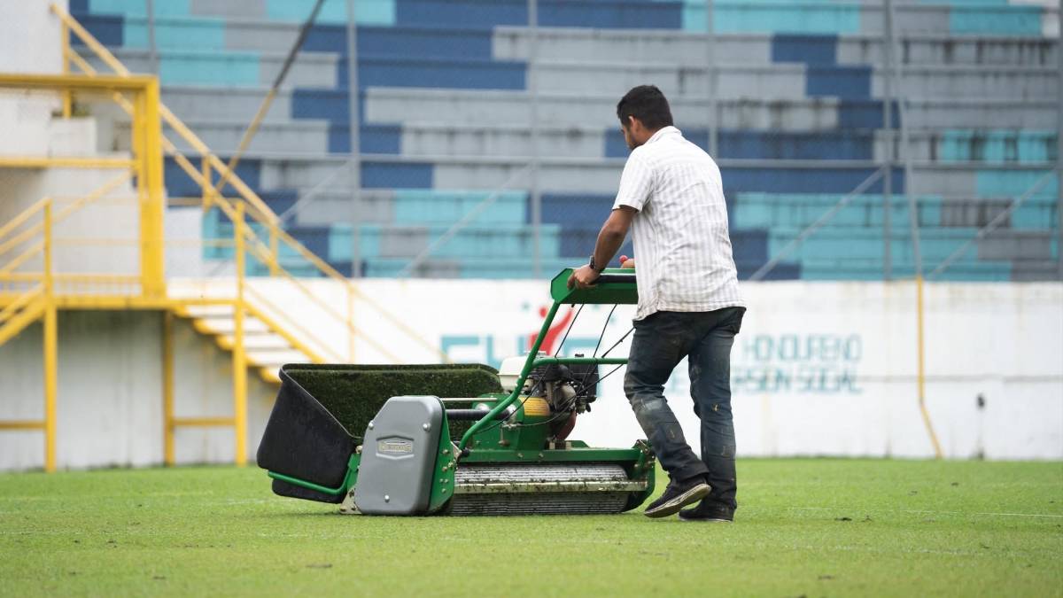 La razón por la que ha cambiado de color la grama del estadio Morazán de San Pedro Sula