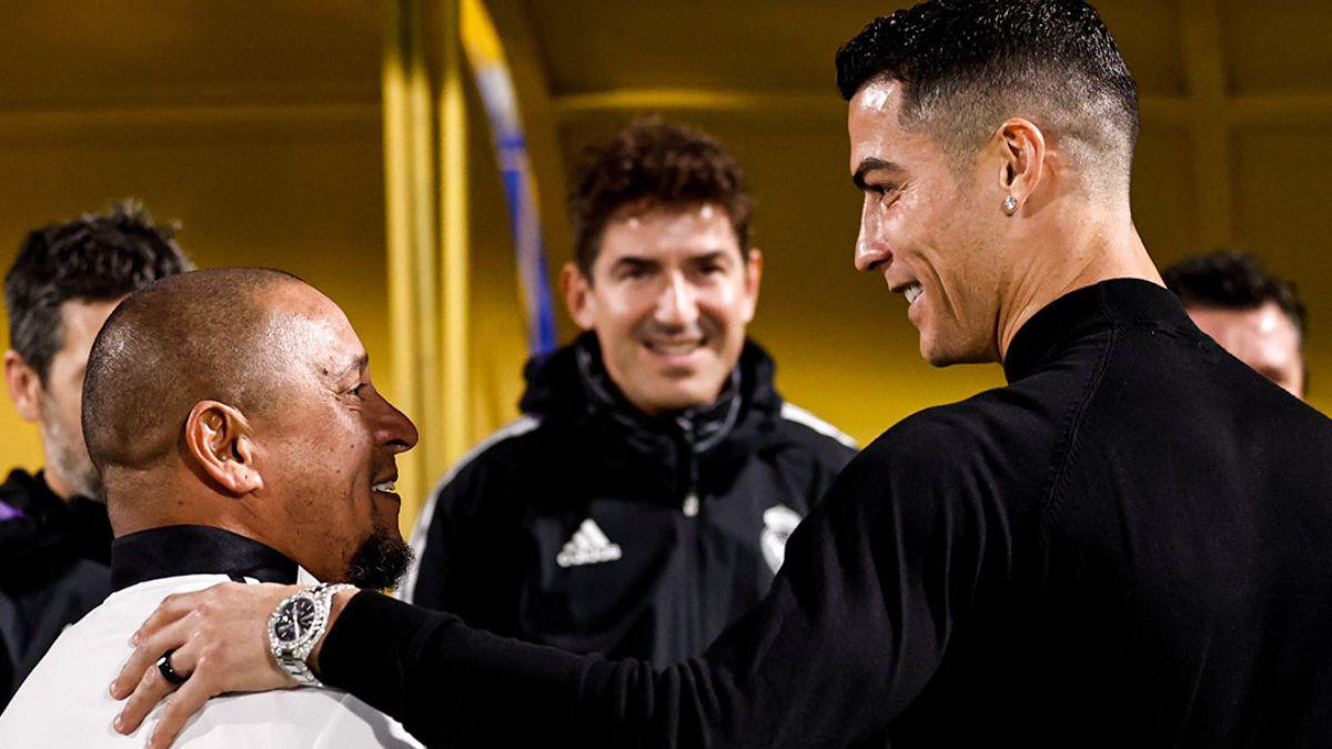 Como en casa: Cristiano Ronaldo visita el entrenamiento del Real Madrid