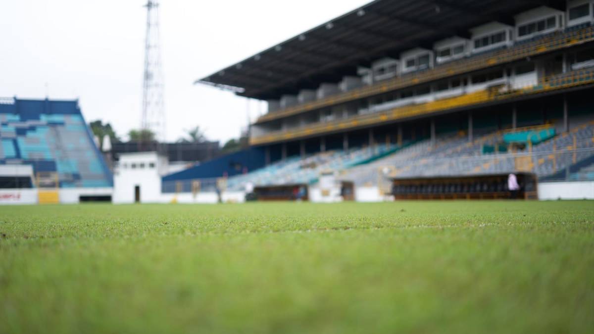 La razón por la que ha cambiado de color la grama del estadio Morazán de San Pedro Sula