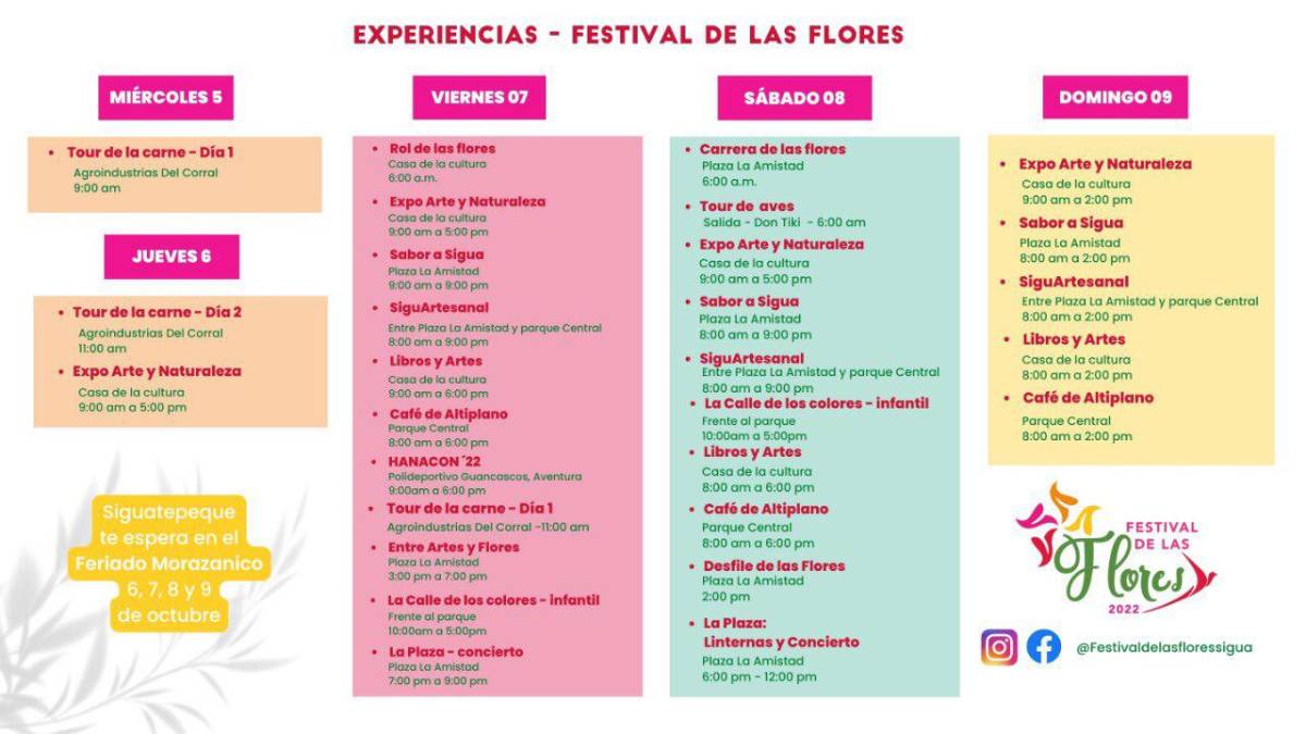 Siguatepeque inaugura la sexta edición del colorido Festival de las Flores