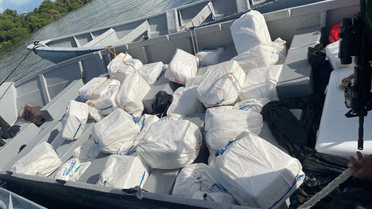 Ruta del narcotráfico: así fue el traslado de droga incautada en embarcación en La Mosquitia