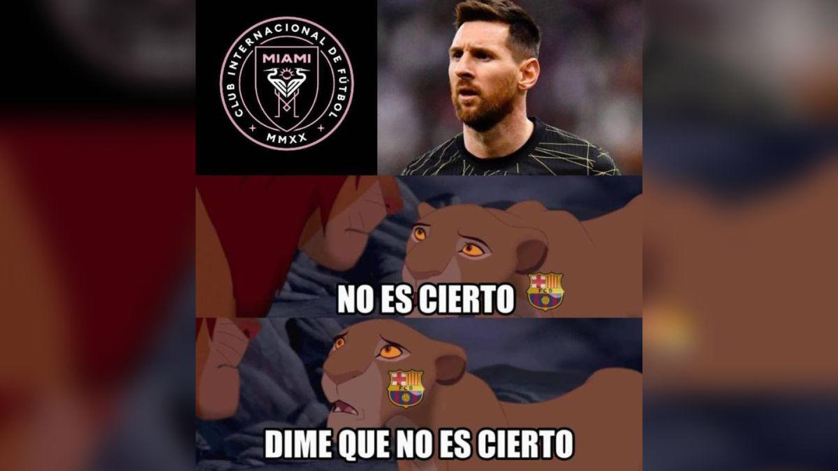 Lionel Messi confirmó su fichaje por el Inter Miami y los memes no perdonan al Barcelona