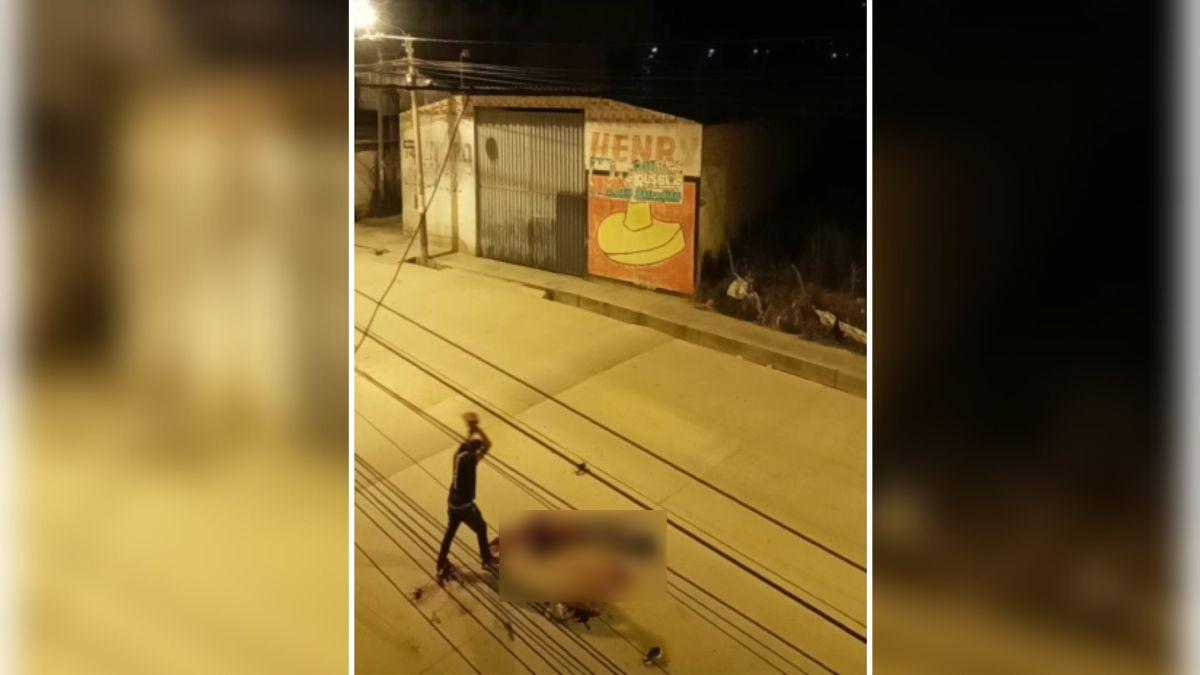 Hombre mata a su expareja a pedradas en la calle y el crimen queda captado en video