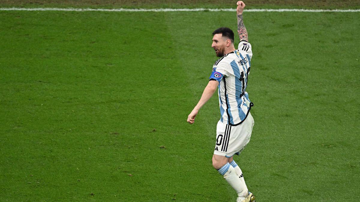 La alegría de Messi luego de ganar el Mundial de Qatar 2022 con Argentina