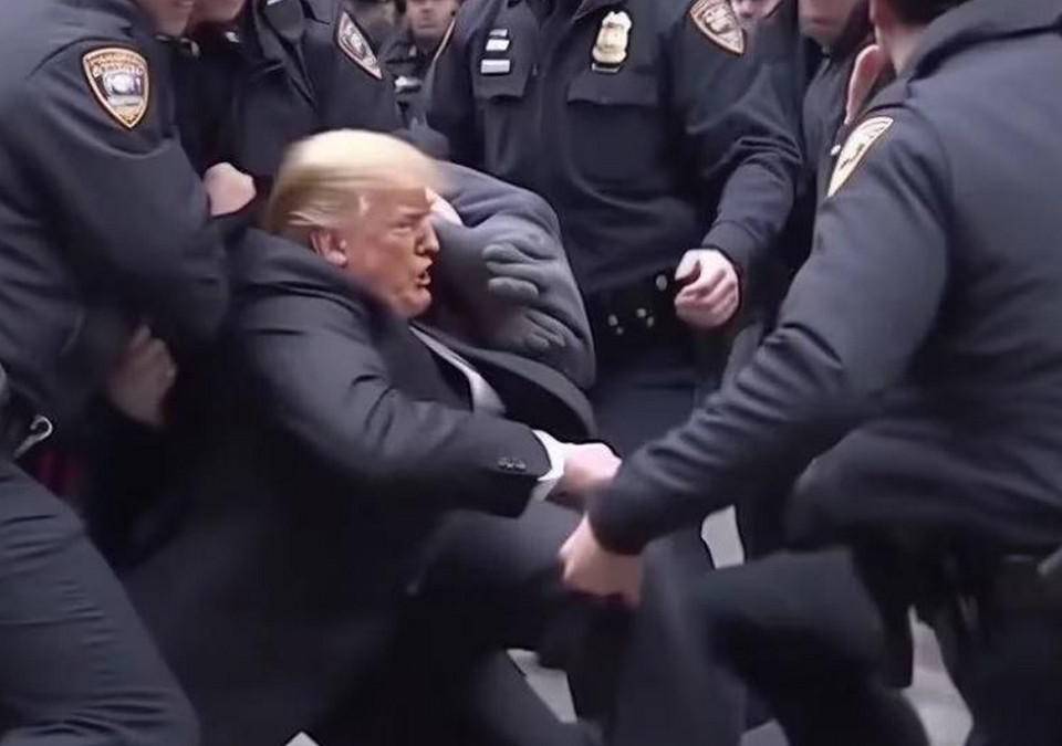 Un conjunto de 13 imágenes se volvieron virales en pocos minutos en redes sociales de la supuesta detención del expresidente Donald Trump, situación que no ocurrió en realidad pero que surge tras el anuncio que había hecho el republicano. Cabe aclarar que aunque sí hay un caso abierto, la Corte no ha emitido ninguna orden de arresto contra Trump.