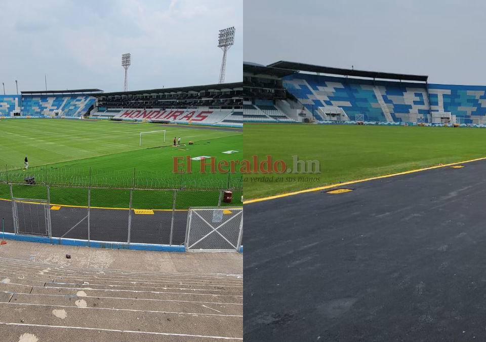 A pocos días de que ruede el balón para conocer al campeón del fútbol hondureño, el Estadio Nacional de Tegucigalpa afina los últimos detalles para reabrir sus puertas con el decisivo duelo entre Olimpia y Olancho FC. El lente de EL HERALDO captó de cerca los últimos preparativos en el coloso capitalino.