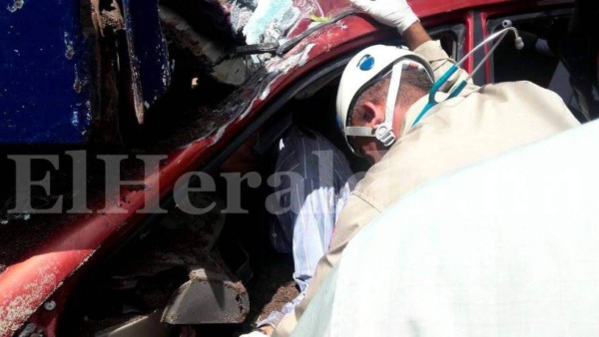 Jorge Luis Largaespada Vásquez falleció al impactar su carro con una volqueta en la antrada a el Hato de Enmedio. Fotos: El Heraldo.