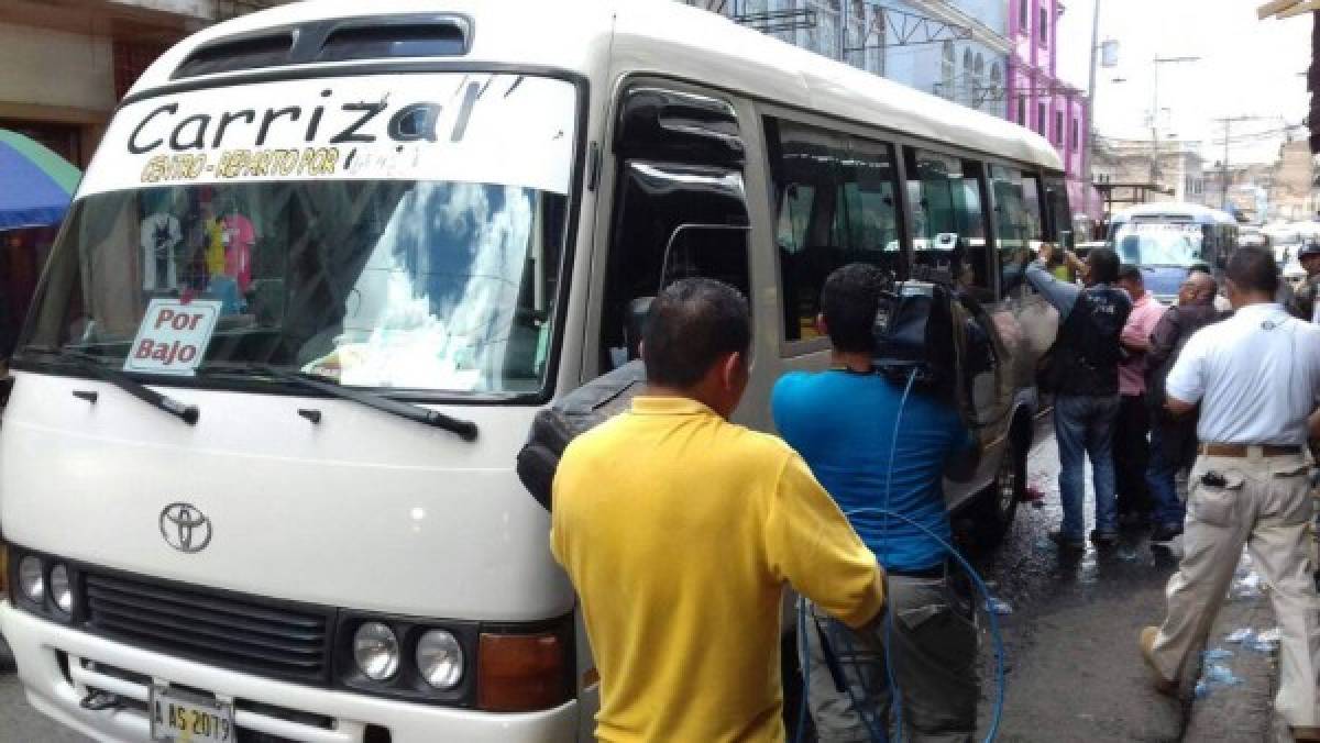 Atentan contra bus de El Carrizal en Comayagüela