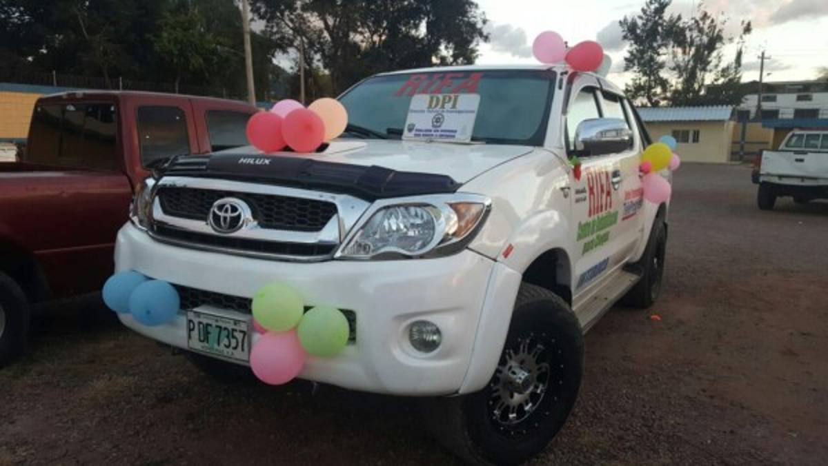 La polícia también decomisó el vehículo para indagar su procedencia. (Foto: El Heraldo Honduras/ Noticias Honduras hoy)