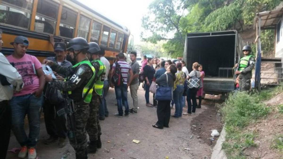 Honduras: Policía Militar realiza operativos en unidades de transporte