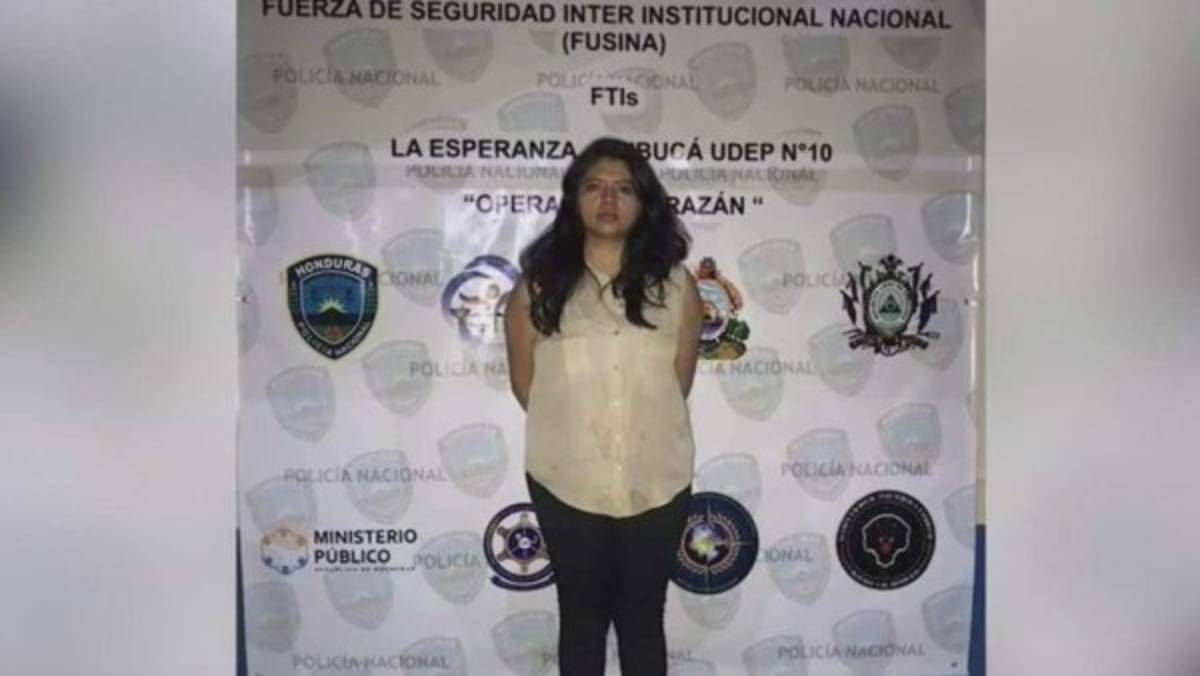 Keyla Martínez el día que la detuvieron por violar el toque de queda.