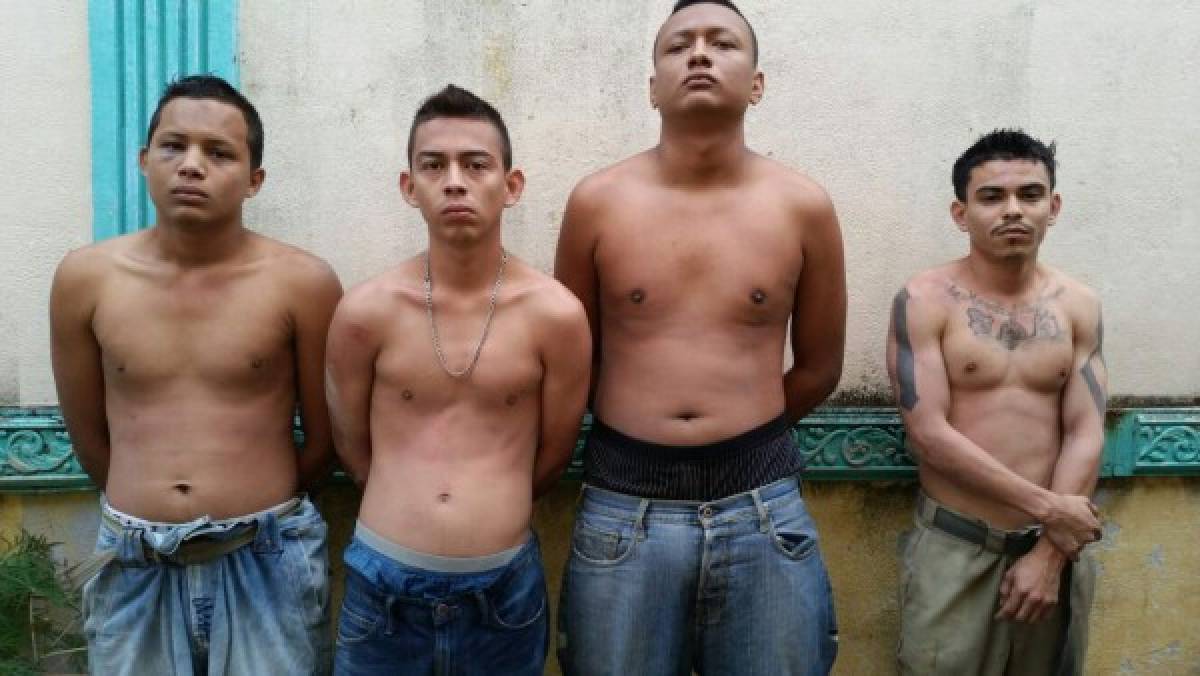 Capturan cuatro presuntos pandilleros de la 18 en el norte de Honduras   