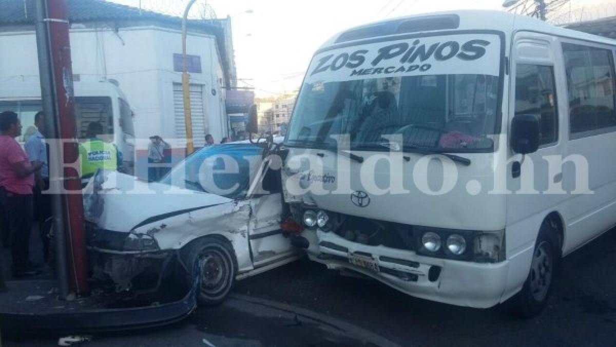 Una persona herida deja accidente de tránsito en Comayagüela