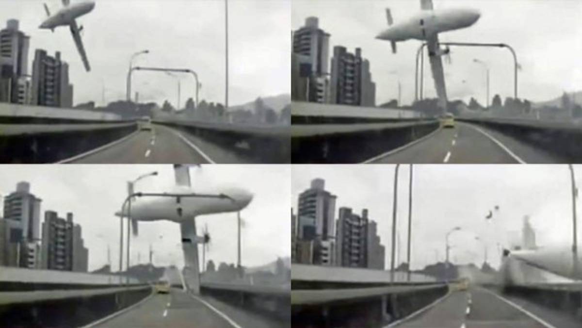 VIDEO: Al menos 22 muertos al caer un avión en un río en Taiwán