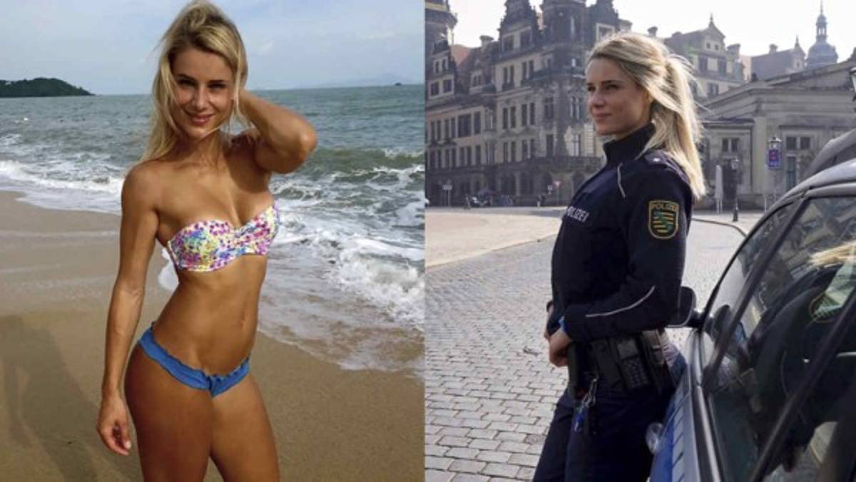 Sexy policía alemana enciende Instagram con sus fotos