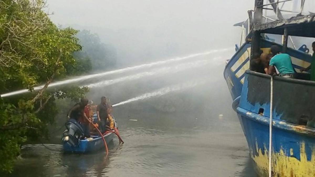 Llegan al HEU personas quemadas en la explosión de embarcaciones en Roatán