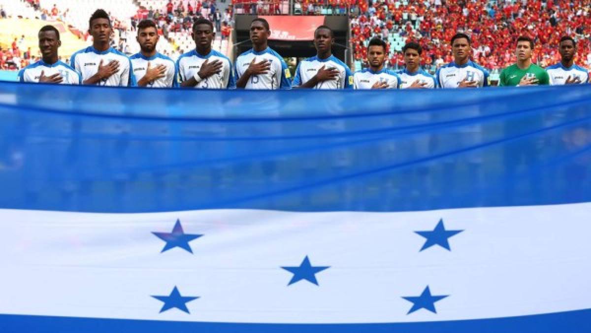 Seleccionados sub 20 de Honduras cantando el Himno Nacional durante el Mundial de Corea del Sur en Jeonju. Foto: FIFA.com