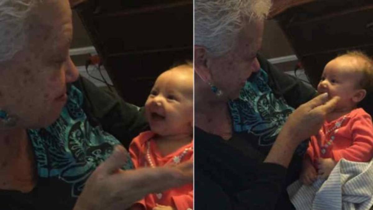 El gracioso y tierno momento entre abuela y nieta fue subido a un canal de YouTube.