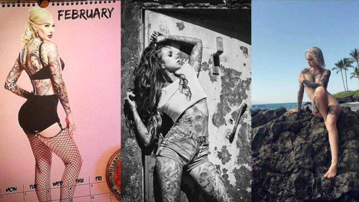 Mujeres vuelven sus esbeltos cuerpos en obras de arte con sus tatuajes