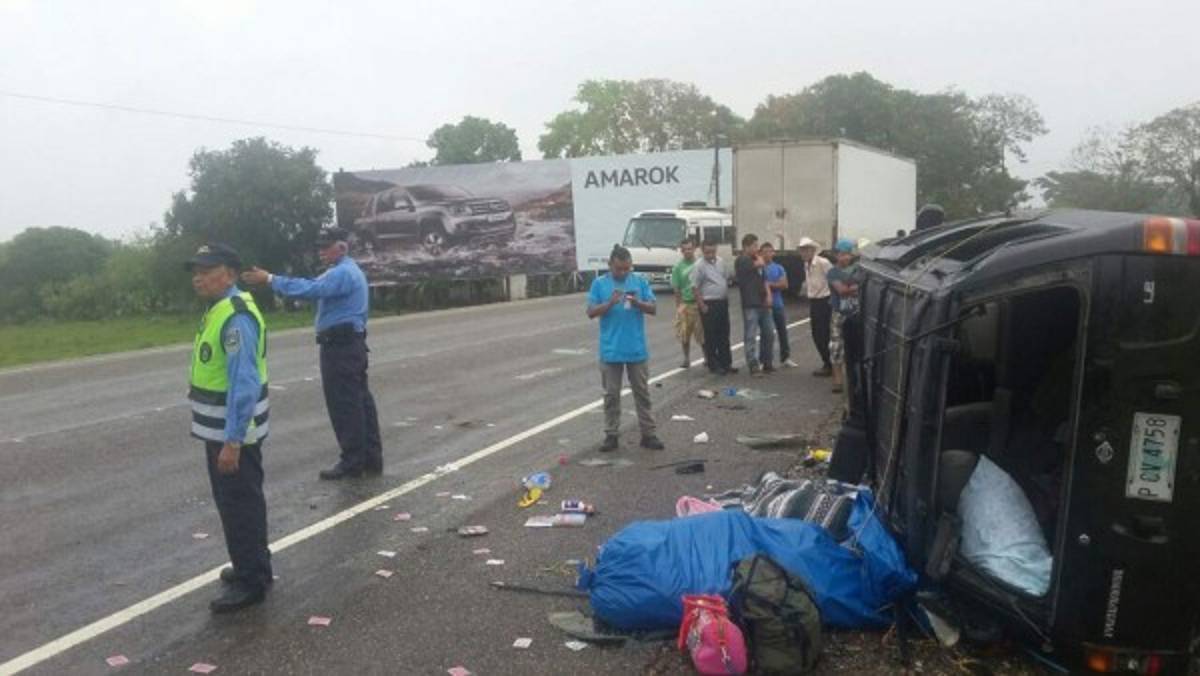 Una persona muerta y cuatro heridas deja accidente vial en carretera del norte