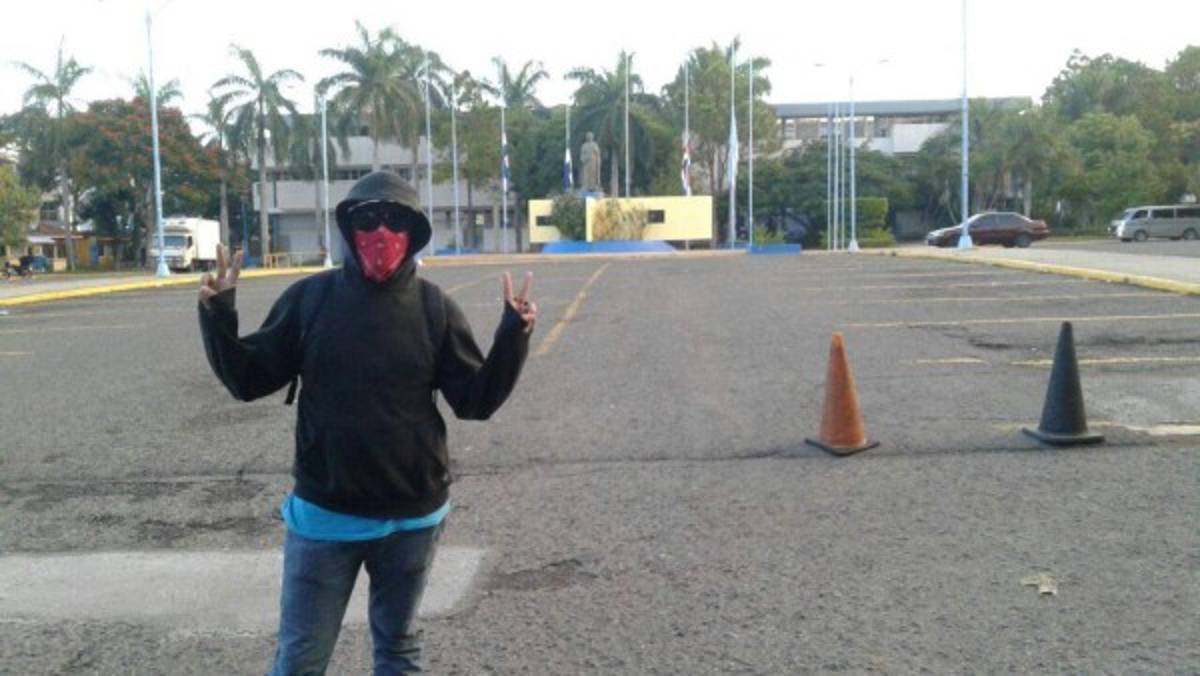 MEU protesta exigiendo elecciones estudiantiles en la UNAH