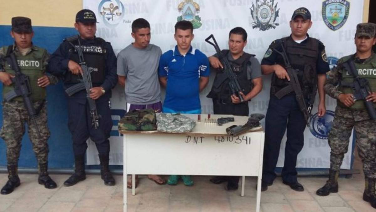 Capturan en Honduras a dos presuntos mareros de El Salvador
