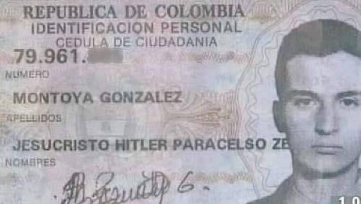 Los nombres más raros que se le puedan poner a una persona