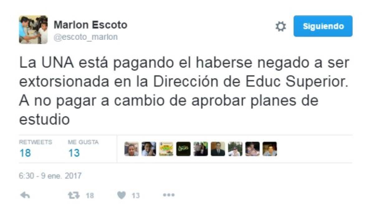 Marlon Escoto se descarga contra Julieta Castellanos en Twitter