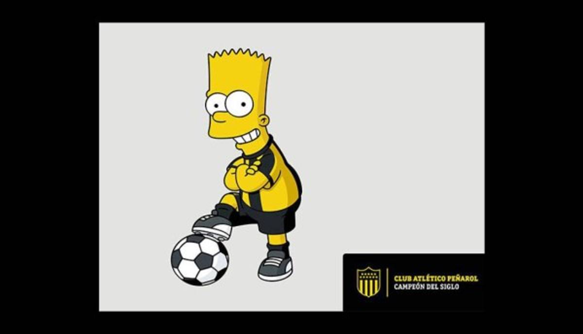 Homero y Bart Simpson se vuelven oficialmente hinchas del uruguayo Peñarol