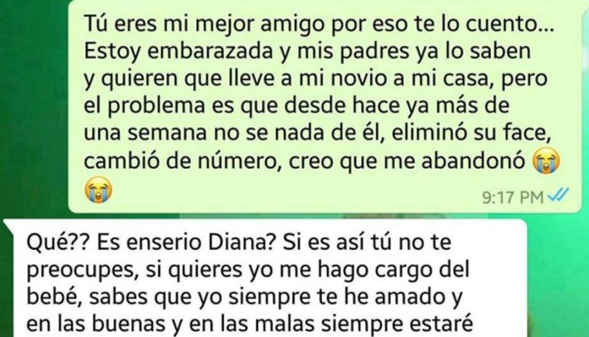 WhatsApp: Le contó a su amigo que estaba embarazada y el desenlace es inesperado