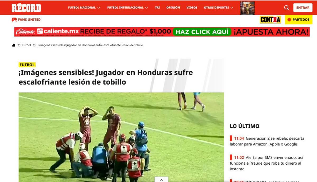 Así reaccionan los medios internacionales tras terrible lesión de Romario da Silva