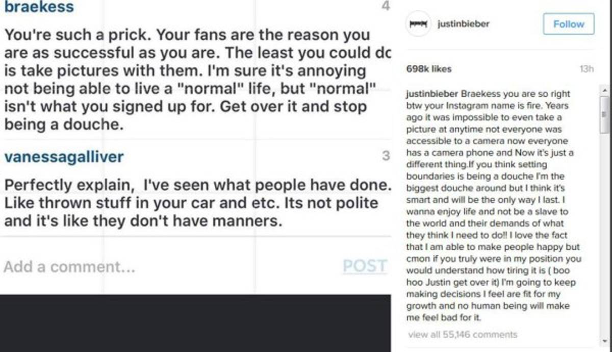 Justin Bieber no se tomará más fotos con sus admiradoras