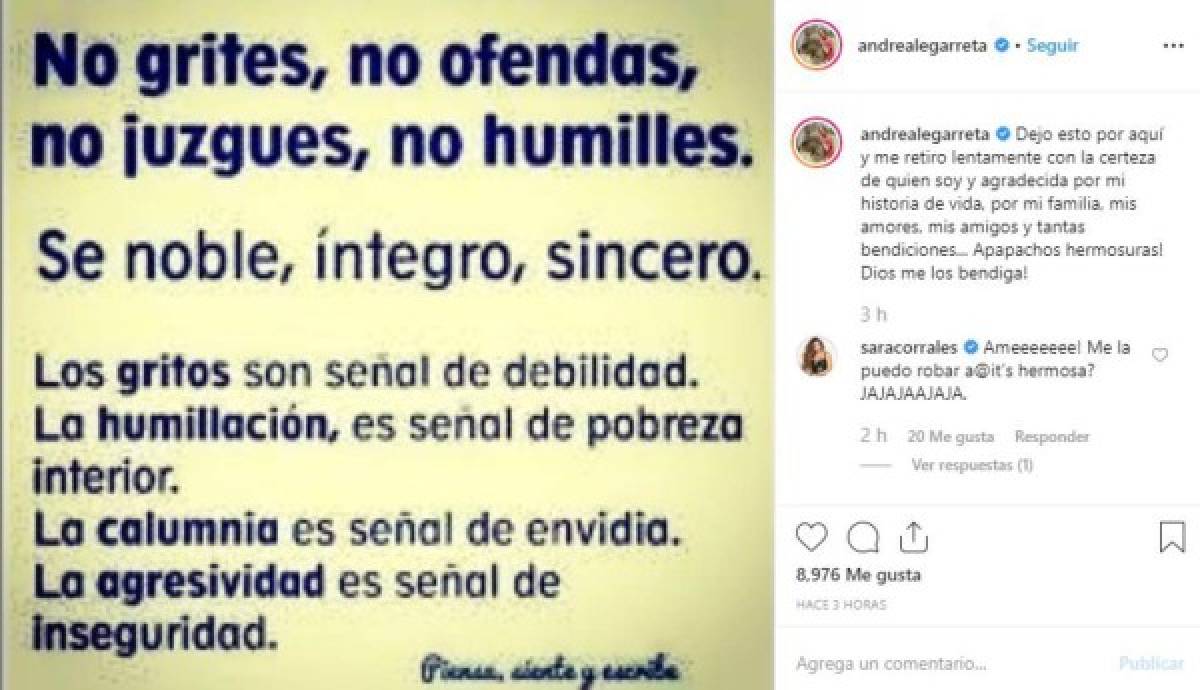 Esta fue la foto que publicó Andrea Legarreta. Foto Instagram