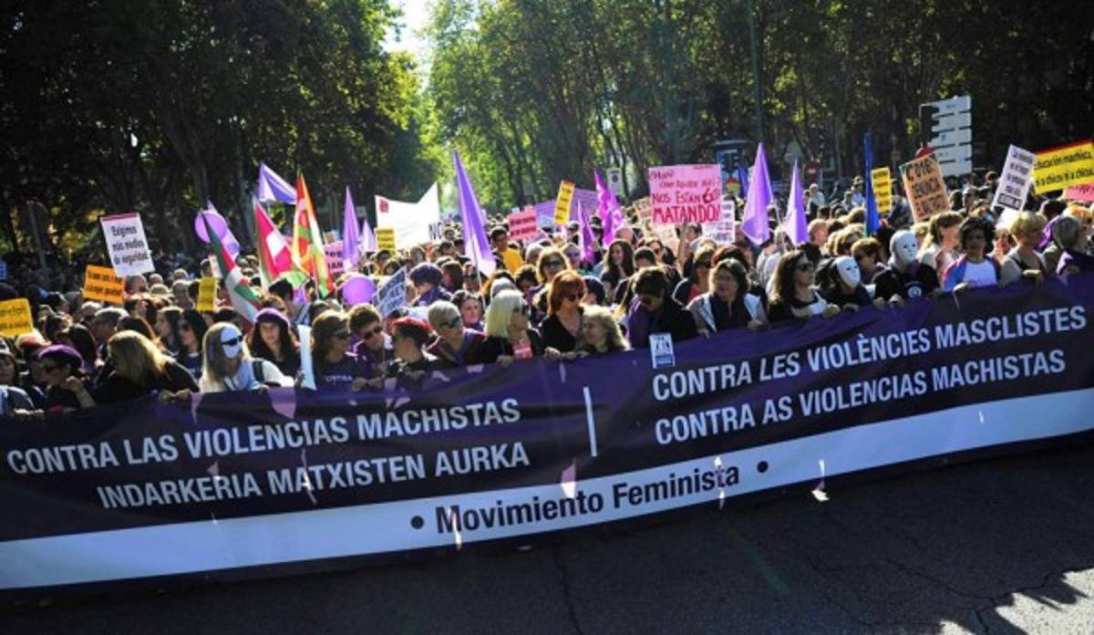 Una marea feminista marcha en Madrid contra la violencia machista