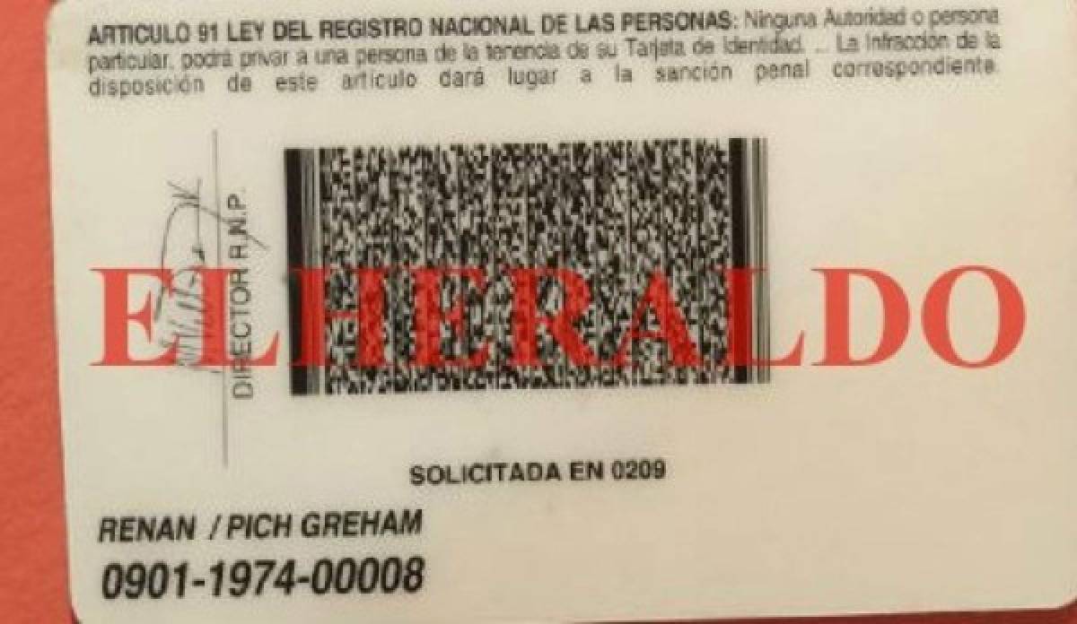 Narco colombiano tenía identidad hondureña con nombre falso