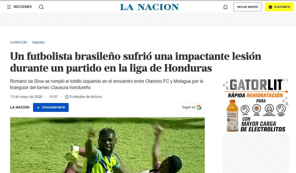 Así reaccionan los medios internacionales tras terrible lesión de Romario da Silva
