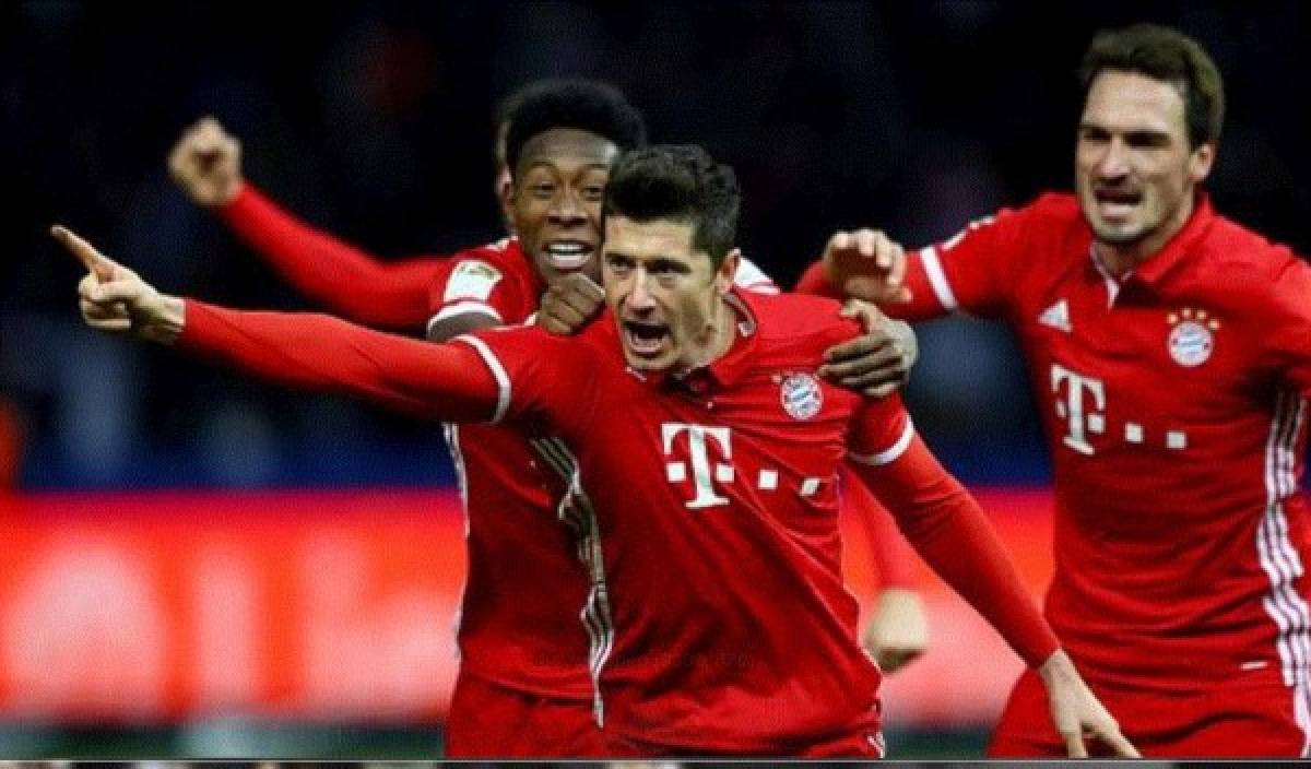 El Bayern amarra un punto en el descuento gracias a Lewandowski