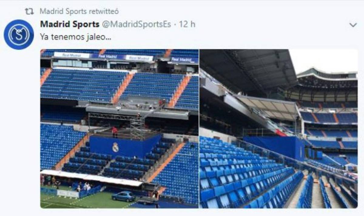 La preparación del palco generó rumores. Foto cortesía Twitter