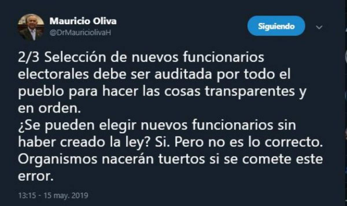 Mauricio Oliva: No más selección de dedo en Honduras, primero debe crearse una ley