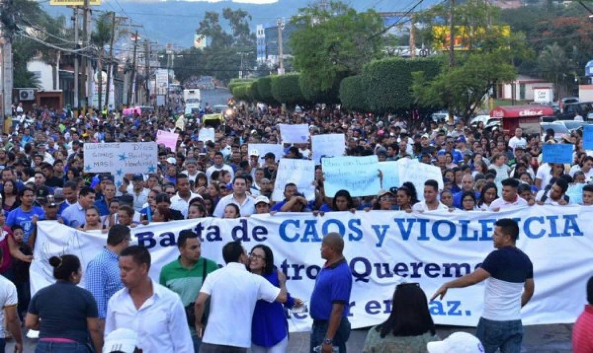 El Partido Nacional convoca a la megamarcha azul en Tegucigalpa