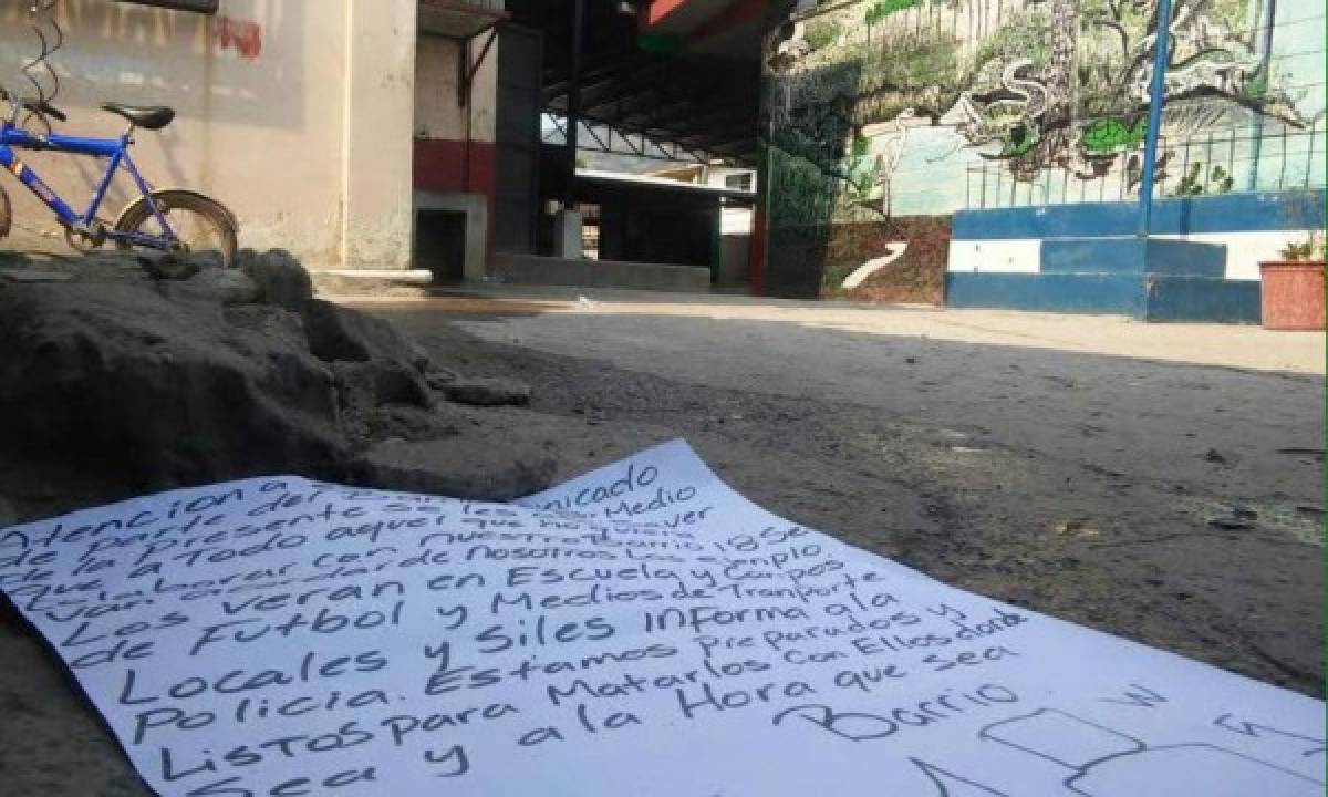 Pánico en Chamelecón por rótulos con amenazas de supuestos mareros