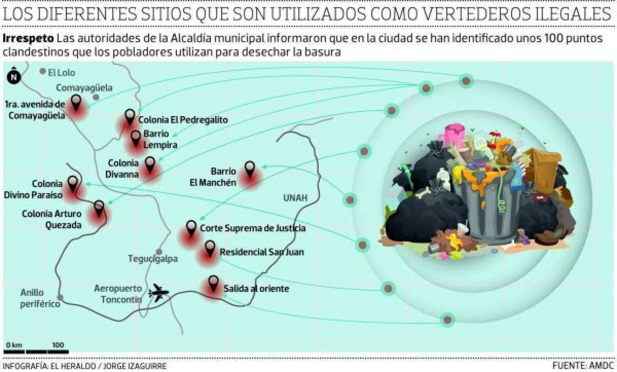 Convertirán botaderos ilegales en jardineras y espacios recreativos en la capital de Honduras