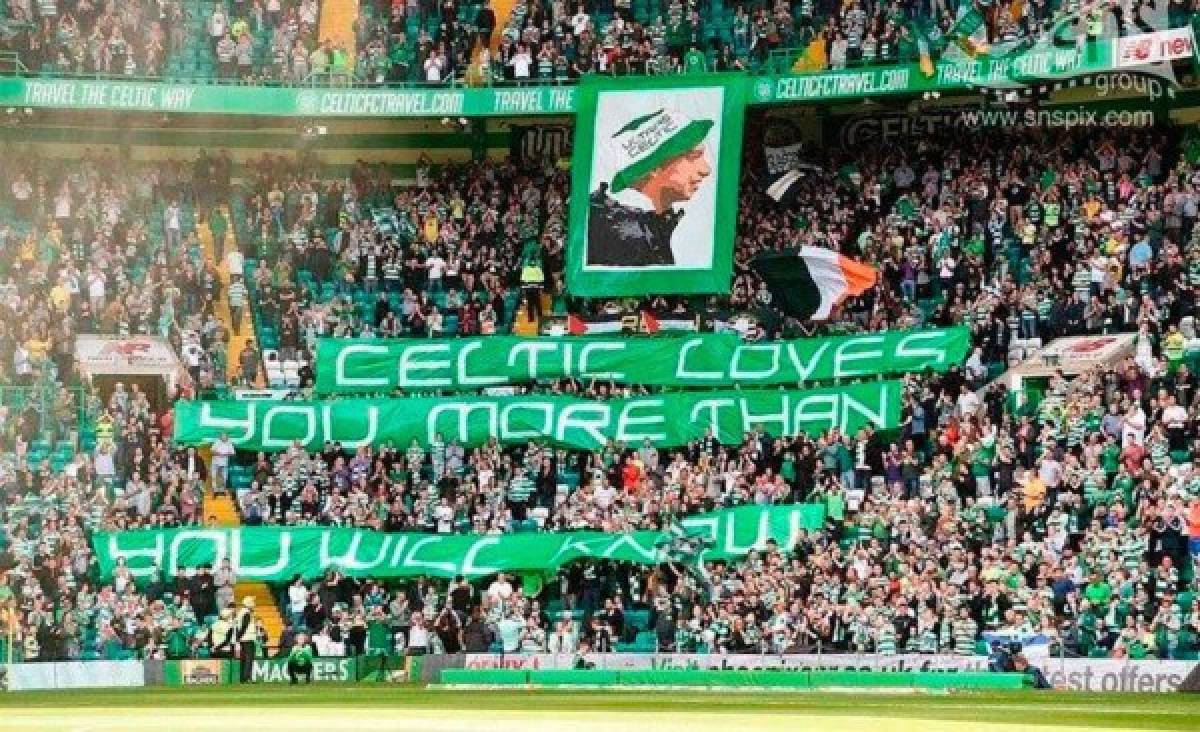La afición del Celtic siempre le mostró su cariño a Emilio. (Foto: Redes)
