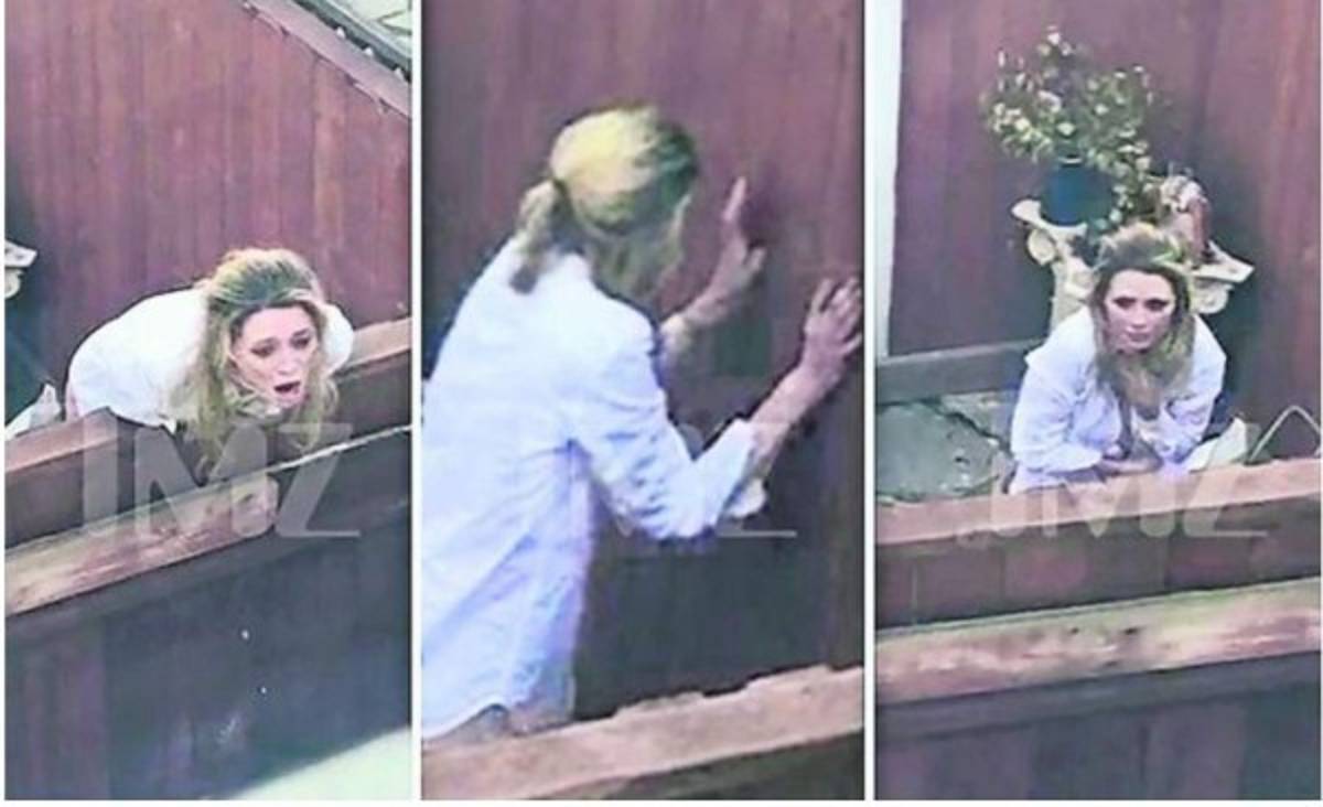 La actriz solo portaba una camisa y una corbata en el momento de su detención. Foto: TMZ